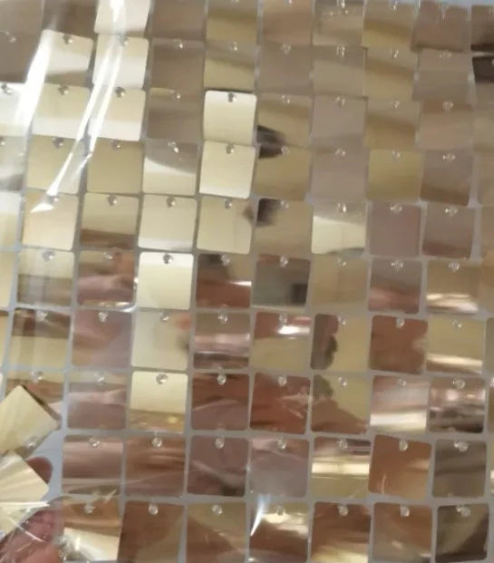 49 x Gold Sequin Wall Panels for Home Event Beauty backdrop ( 7 foot )