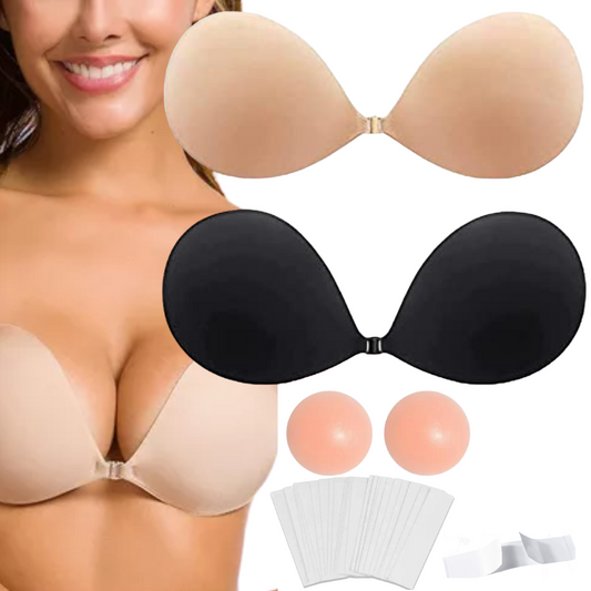 Adhesive or Stick on Bra with Nipple Covers Set