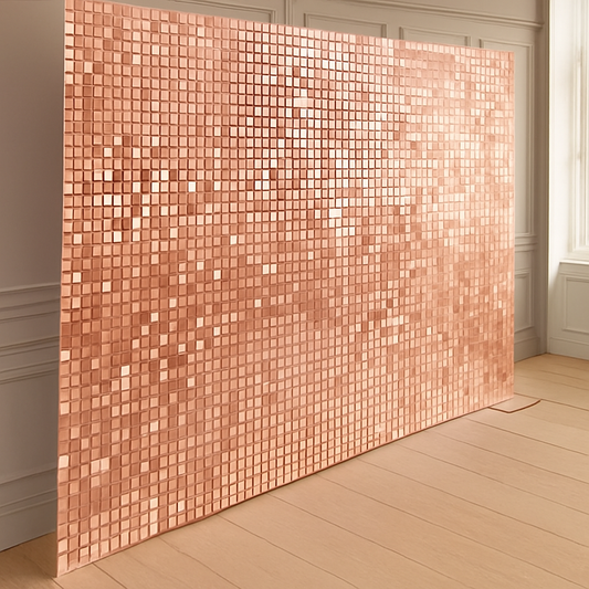 49 x Rose Gold Sequin Wall Panels for Home Event Beauty backdrop ( 7 foot )