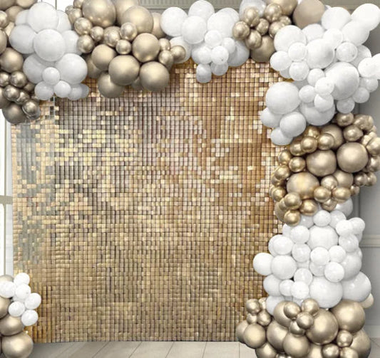 49 x Gold Sequin Wall Panels for Home Event Beauty backdrop ( 7 foot )