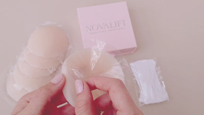 Cream Nipple Covers & Travel Case Set